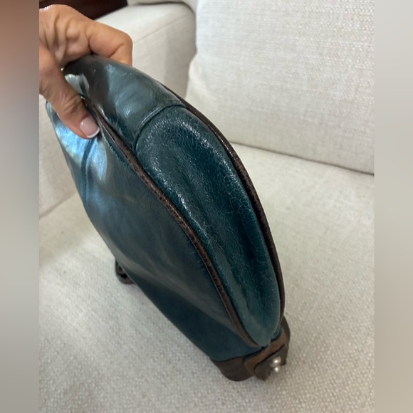 Americana By Sharif Teal &Brown
 Soft Lthr Crossbody /Shoulder
Bag - Picture 9 of 15